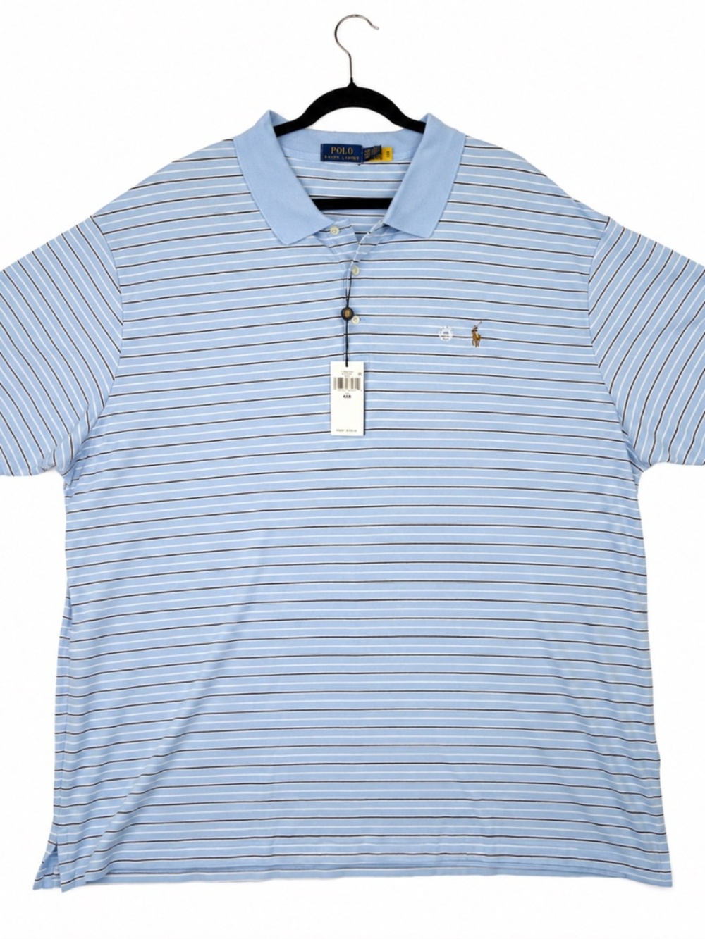 Share NWT Polo Ralph Lauren Shirt Men’s 4XB Blue Polo Striped Big And Tall Pony